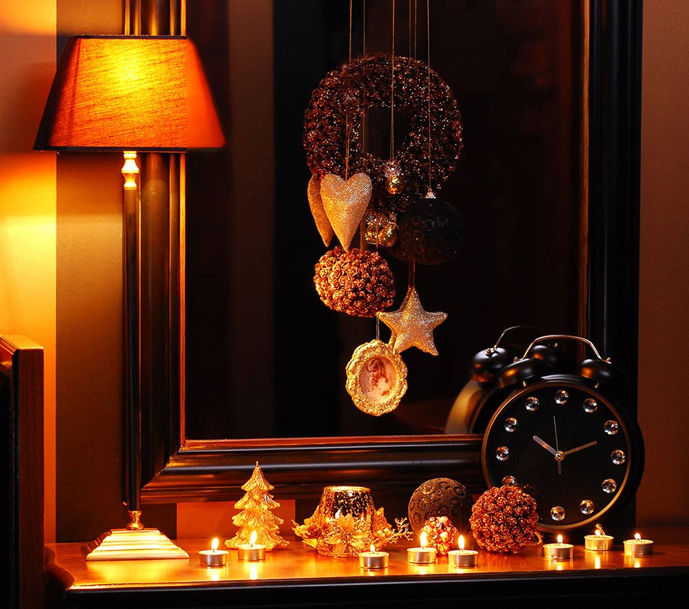 dekoracje świąteczne, dekoracje świąteczne w kolorze złota, świąteczne aranżacje, świąteczne aranżacje wnętrz, świąteczne dekoracje