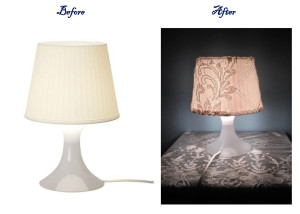 pomysł na lampkę IKEA - DIY, pomysł na lampkę stołową IKEA Lampan IKEA before and after