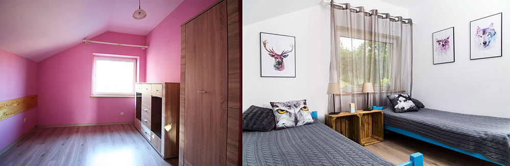 metamorfoza apartamentu leśnego, jak tanio urządzić wnętrze
